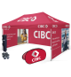 Custom Tent Canopy 10x15 With Vertical Pop Up Banner & 50mm Hexagonal Aluminum Frame